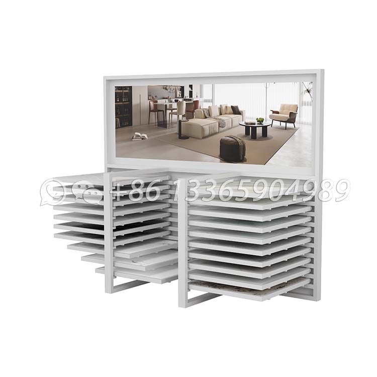Zoned Pull-out Stone Slab Display Rack-CX2016 - Image 4