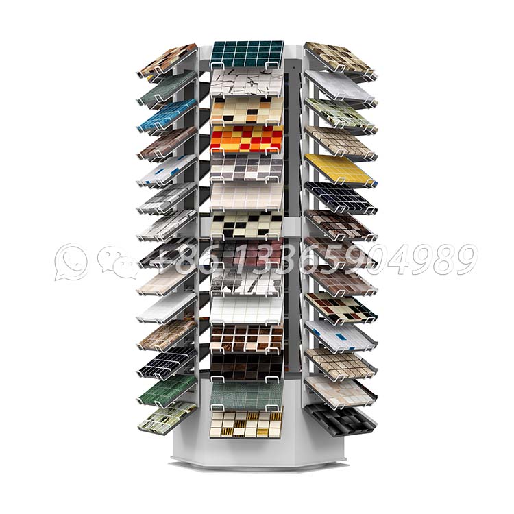 Double-sided Tilt Mosaic Rotating Display Rack-ML933 - Image 4