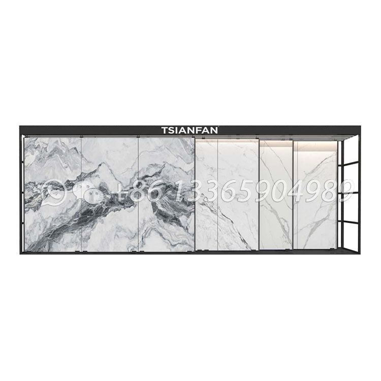 Large Stone Tile Slab Push-Pull Sliding Displays-SG601