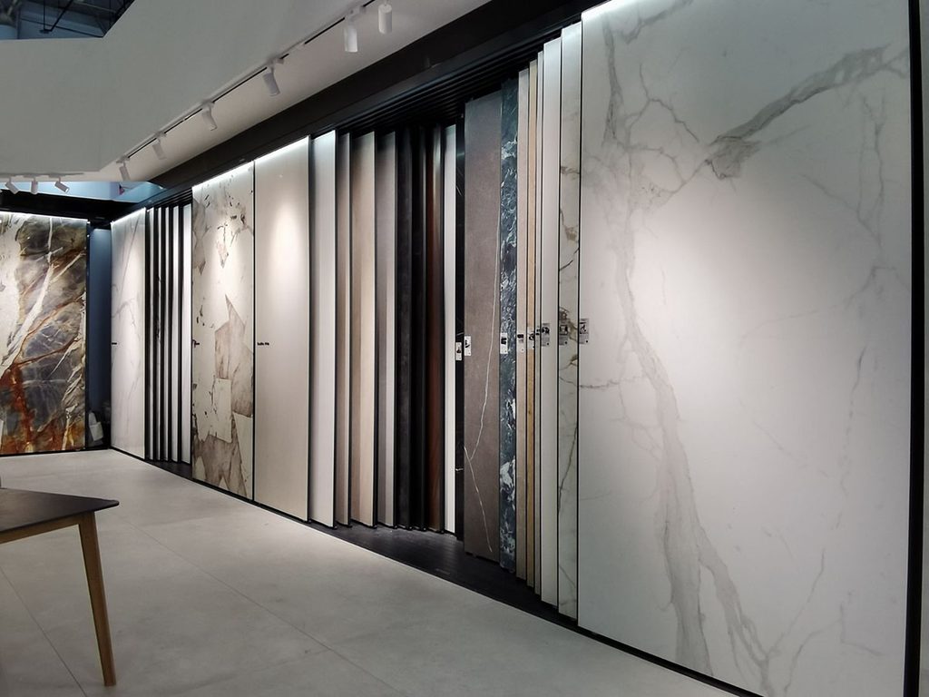 tile showroom sliding display rack