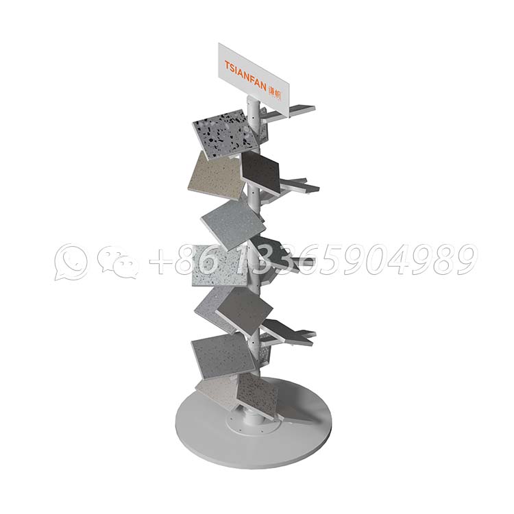 black rotating granite stone display rack flooring manufacturer tile sample display-SRL010 - Image 3