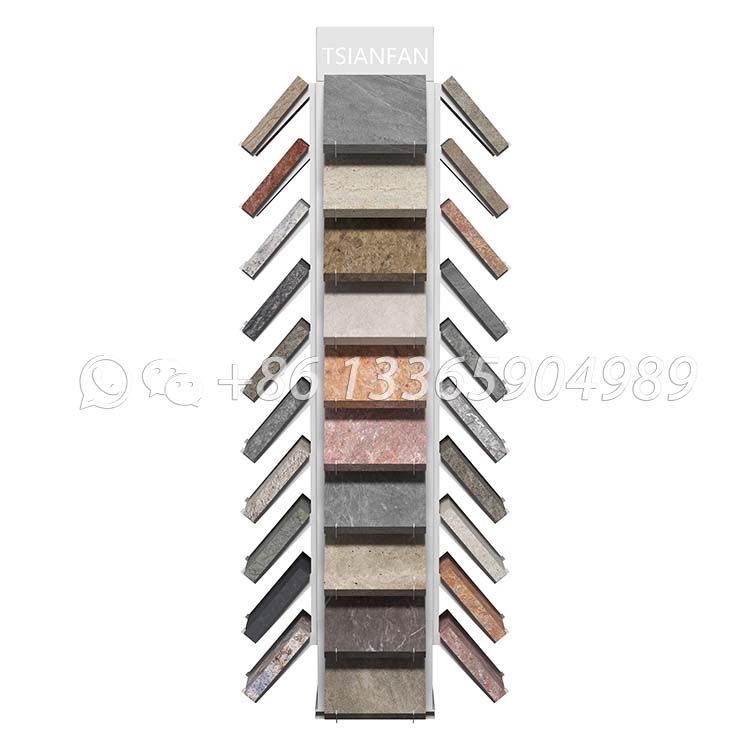 artificial quartz stone samples a-shaped display rack-srl909