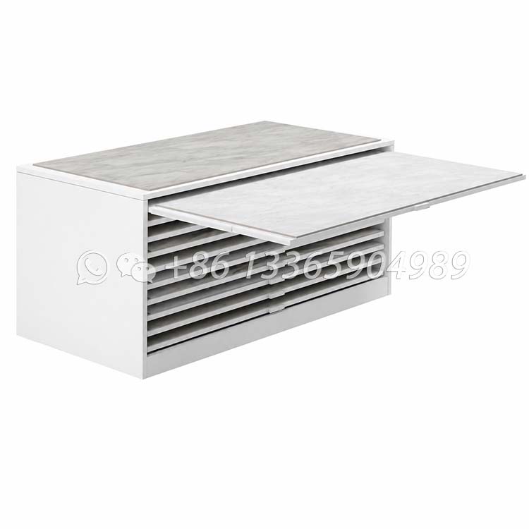 Stone Tile Sample Display Cabinet with Pull-Out Drawers-CC012