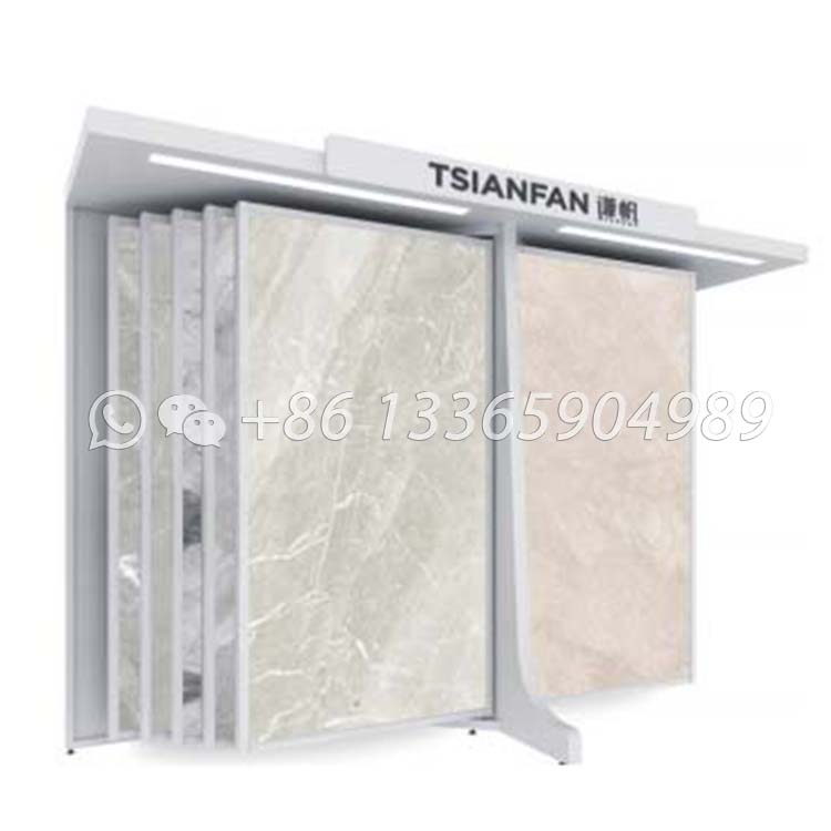 Horizontal sliding large metal bracket tile board display rack-CF005