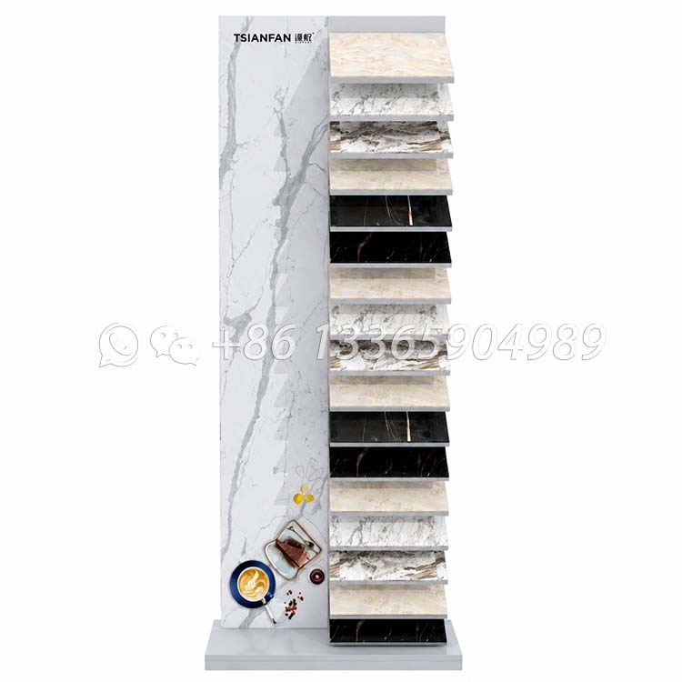Marble Stone Tile Sample Display Rack with Multi-Layer Shelves-SRL239