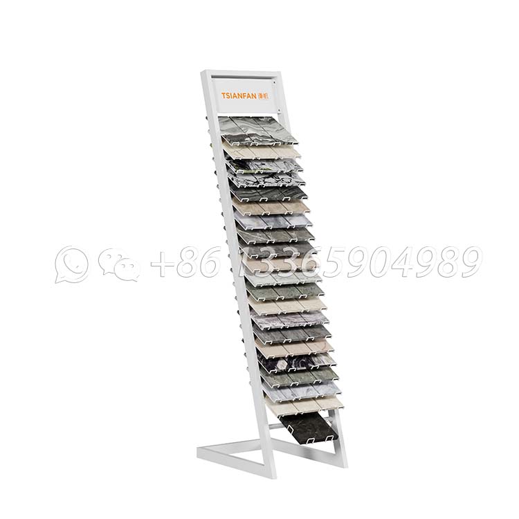 quartz stone sample iron tube display rack-srl085