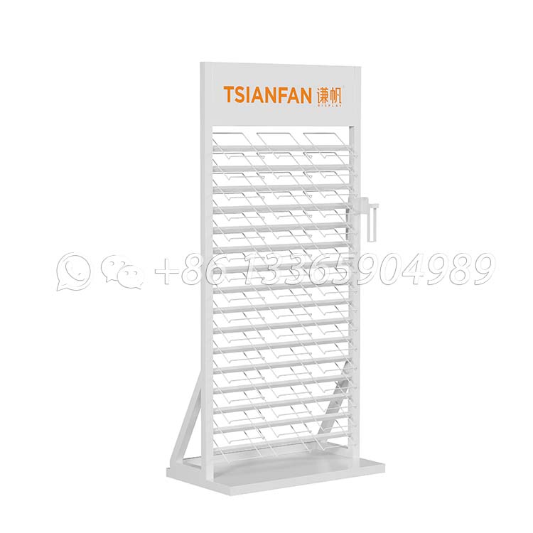 Triangular stable quartz stone display stand durable display rack for showroom-SRL132 - Image 2