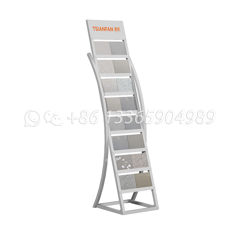 Freestanding Inclined Tile Sample Display Rack for Stone and Ceramic Showrooms-srl008