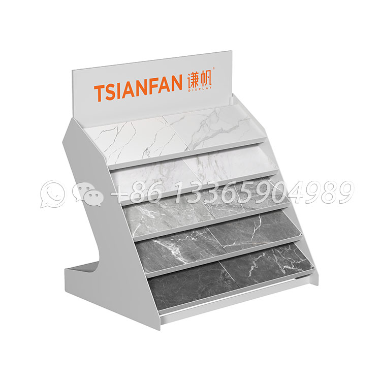 sleek floor stands for showcasing granite panel rack-SRT905