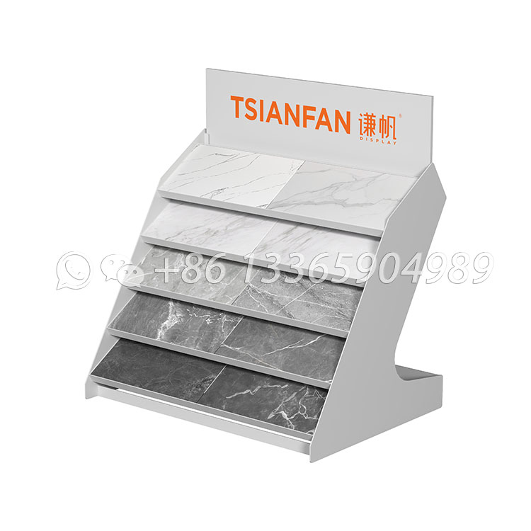 sleek floor stands for showcasing granite panel rack-SRT905 - Image 4
