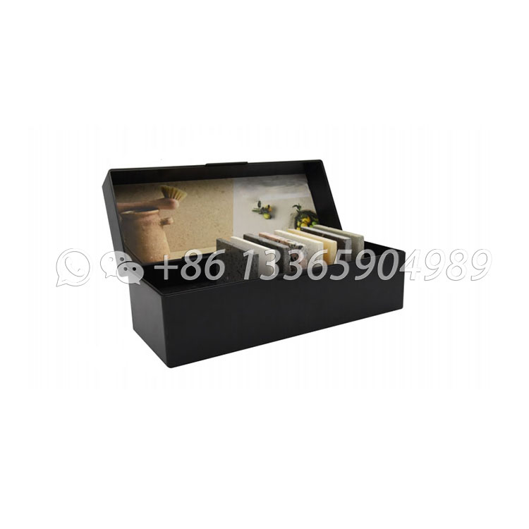 Black Plastic Stone Sample Box with Sample Storage Compartments-PL013